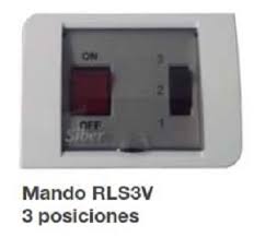 CONTROL VENTILACION 3 POSICION MONO EMPOTRABLE RLS3V-E