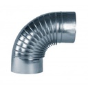 CODO HELICOIDAL 90º 125mm CHAPA GALVANIZADA