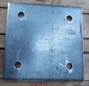 PLACA DE ANCLAJE DE 120X150X10MM CON 4 PERFORACIONES DE 15 MM