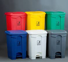 CONTENEDOR RECICLAJE 45 L GRIS C/PEDAL