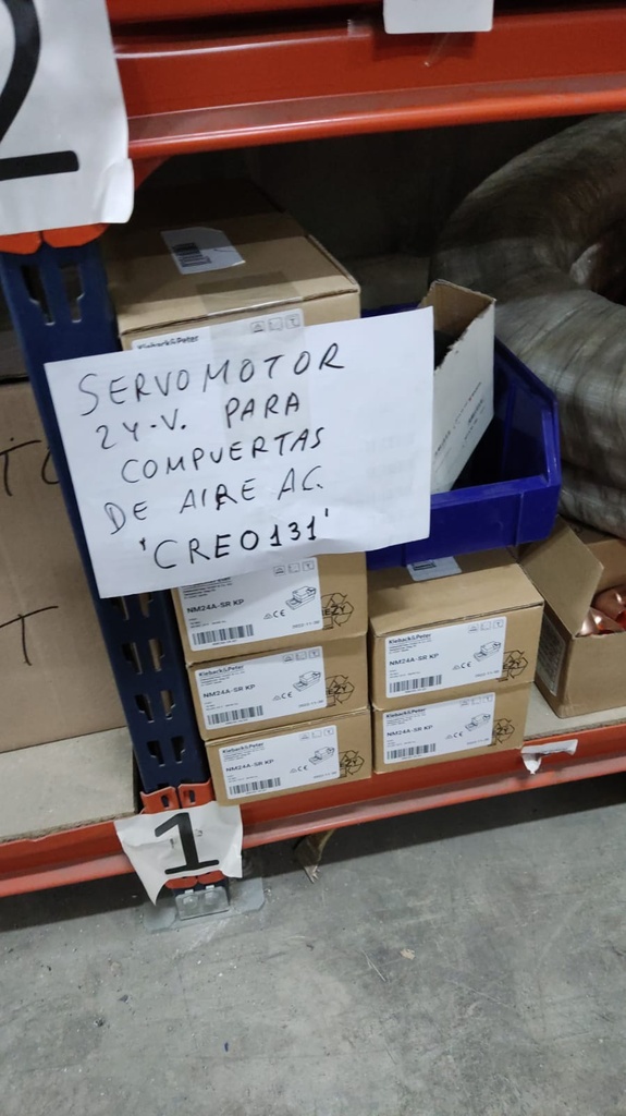Servomotor 24V CA/CC para compuertas de aire. 0…10V CC (NM24A-SR) 