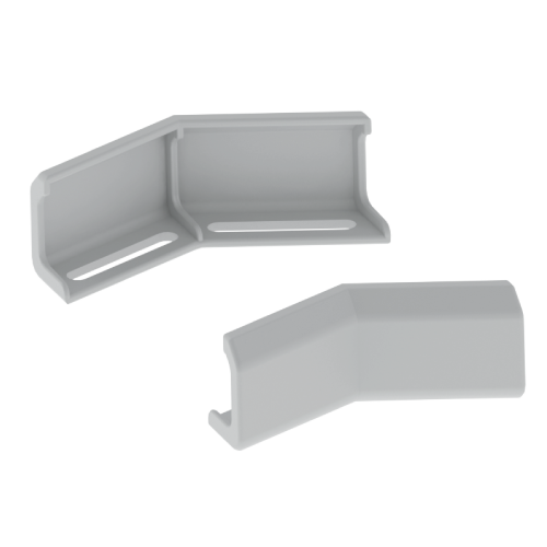 UNION ESQUINA PLANA GRIS RAL7038 60 U48X