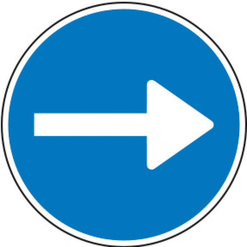 SEÑAL DISCO 50 ECONÓMICO SENTIDO OBLIGATORIO