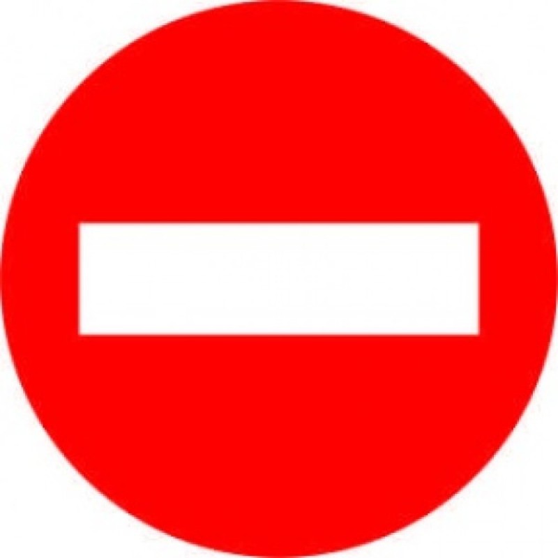 SEÑAL DISCO 50 ECONÓMICO DIRECCIÓN PROHIBIDA BAN R-101