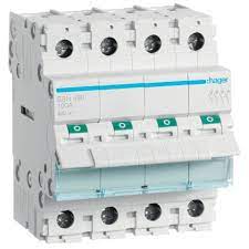 BASE PORTAFUSIBLE 10x38 3P+N 32A 690V HAGER LSN504