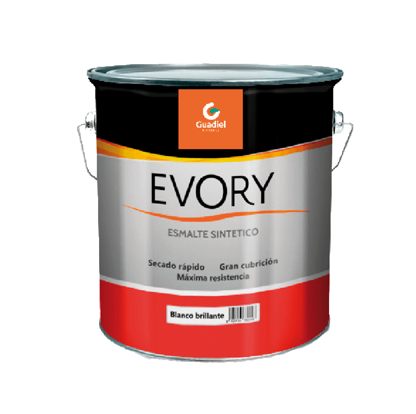 PINTURA EVORY SINTETICA MATE 4 LITROS NEGRO ACABADO HIERRO PISTOLA