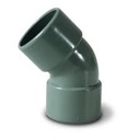 CODO PVC 45º 90 MM H-H  EVACUACION