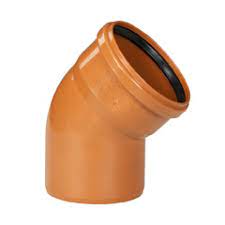 CODO PVC 45º TEJA MACHO-HEMBRA 110mm C/JUNTA