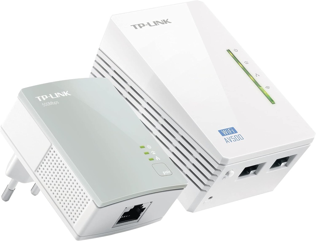 ADAPTADOR COMUNICACION LINEA ELECTRICA 600Mbps(REPETIDOR RED/PLC) TL-PA4010KIT  KIT 2 RESIDENCIAL
