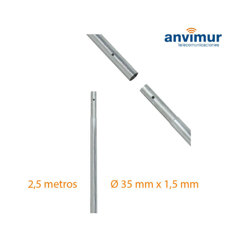 MASTIL ENCHUFABLE 2500X35X1,5