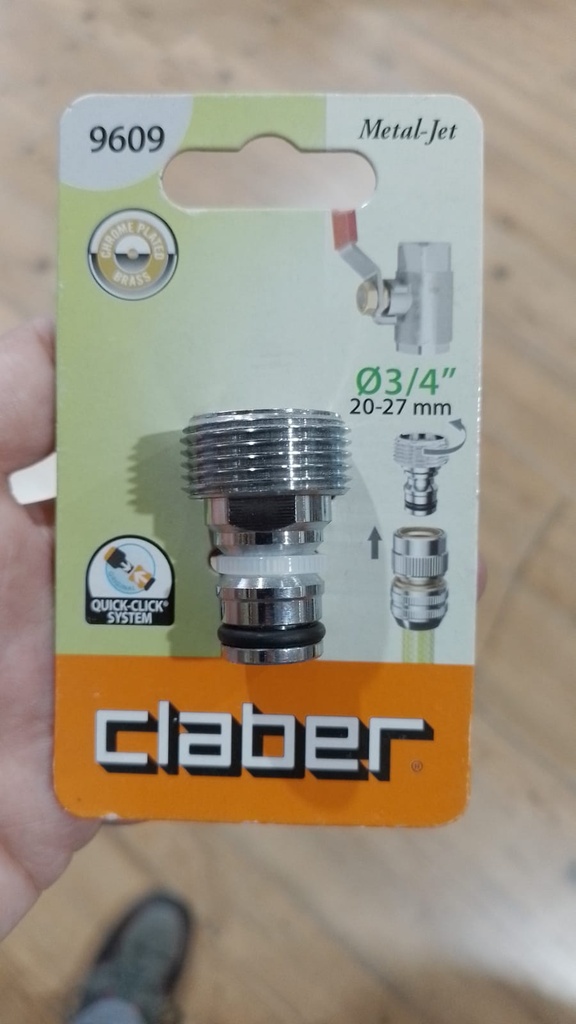 CONEXION GRIFO 3/4" MACHO METAL