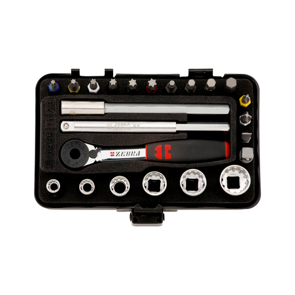 CONJUNTO CARRACA WURTH  1/4 MINI 23PIEZAS