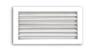 REJILLA RETORNO LAMA FIJA 45º 400x200 mm ALU. ANODIZADO 