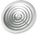 DIFUSOR CIRCULAR CONO FIJO RAL9010 CON PUENTE DE MONTAJE DR50 12"