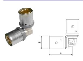 CODO 90º POLIETILENO RETICULADO PRESS (PEX) 20mm