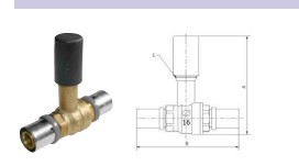 LLAVE BOLA POLIETILENO PRESS (PEX) 20mm S/MANDO
