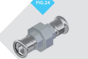 MACHON INOX 1 1/2" PRESS DOBLE ROSCA M/M