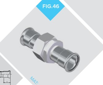 RACOR INOX D-35 1 1/4" PRESS 2 PIEZAS