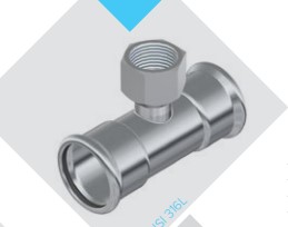 TE INOX D-22 1/2 PRENSAR  SALIDA C/RH