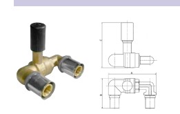 LLAVE BOLA U POLIETILENO PRESS (PEX) 20mm S/MANDO