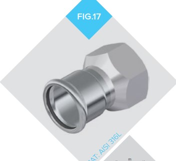 ENTRONQUE INOX D-42 1 1/2" PRESS HEMBRA