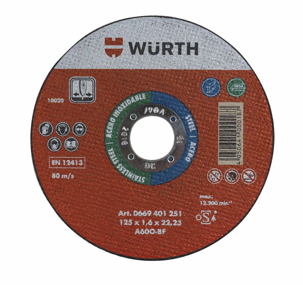 DISCO DE CORTE SLIM D115X1MM (E 25ud) radial