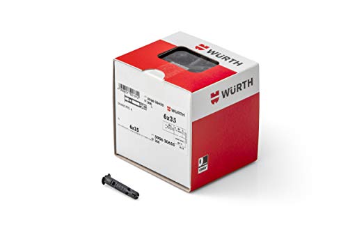 TACO M6X35 NEGRO WURTH CAJA(caja 200 unidades)