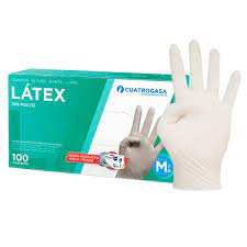 GUANTES DE LATEX TALLA M (CAJA 100)