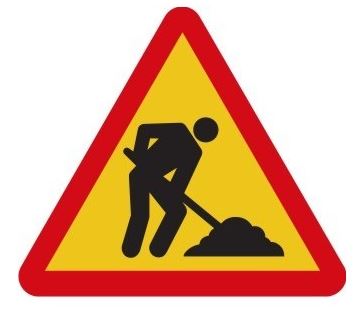 SEÑAL PELIGRO POR OBRAS