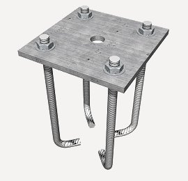 PLACA ANCLAJE 200X200X10MM HIERRO