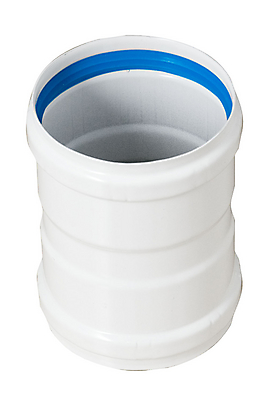 MANGUITO POLIPROPILENO 80mm PARED SIMPLE BLANCO CON JUNTA ESTANQUEIDAD EPDM