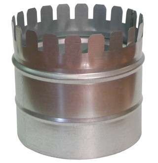 MANGUITO COLLARÍN CON PESTAÑA CHAPA GALVANIZADA 400MM