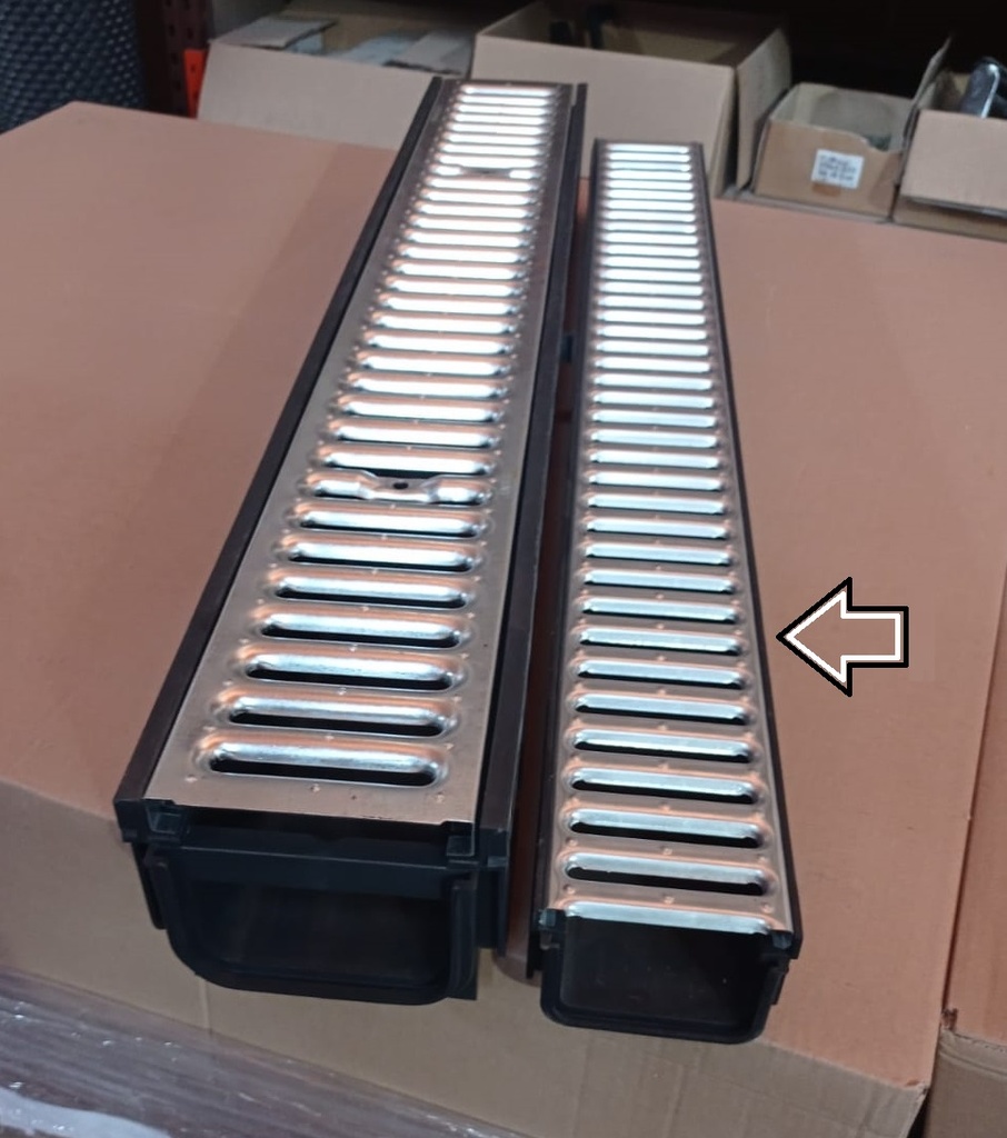 METRO CANALETA REJILLA GALVANIZADA 50/100 PLUVIALES