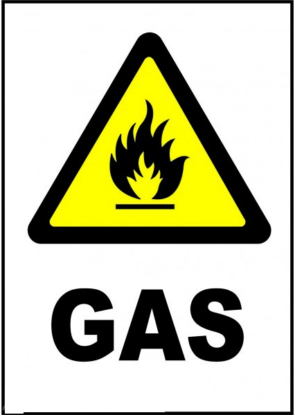 CARTEL PELIGRO GAS