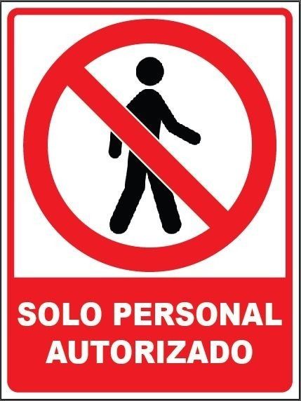 CARTEL SOLO PERSONAL AUTORIZADO