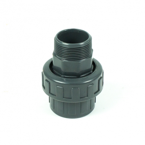 Enlace PVC 63mm 2" R/M 3 piezas presión 