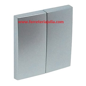 Tecla doble logus aluminio
