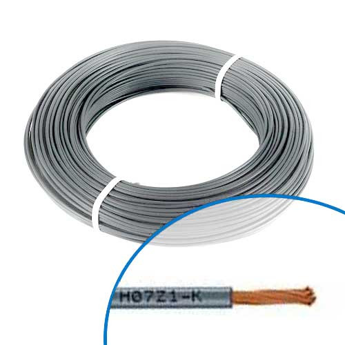 METRO CABLE  4mm GRIS (100 METROS) LIBRE HALOGENOS  H07Z1-K
