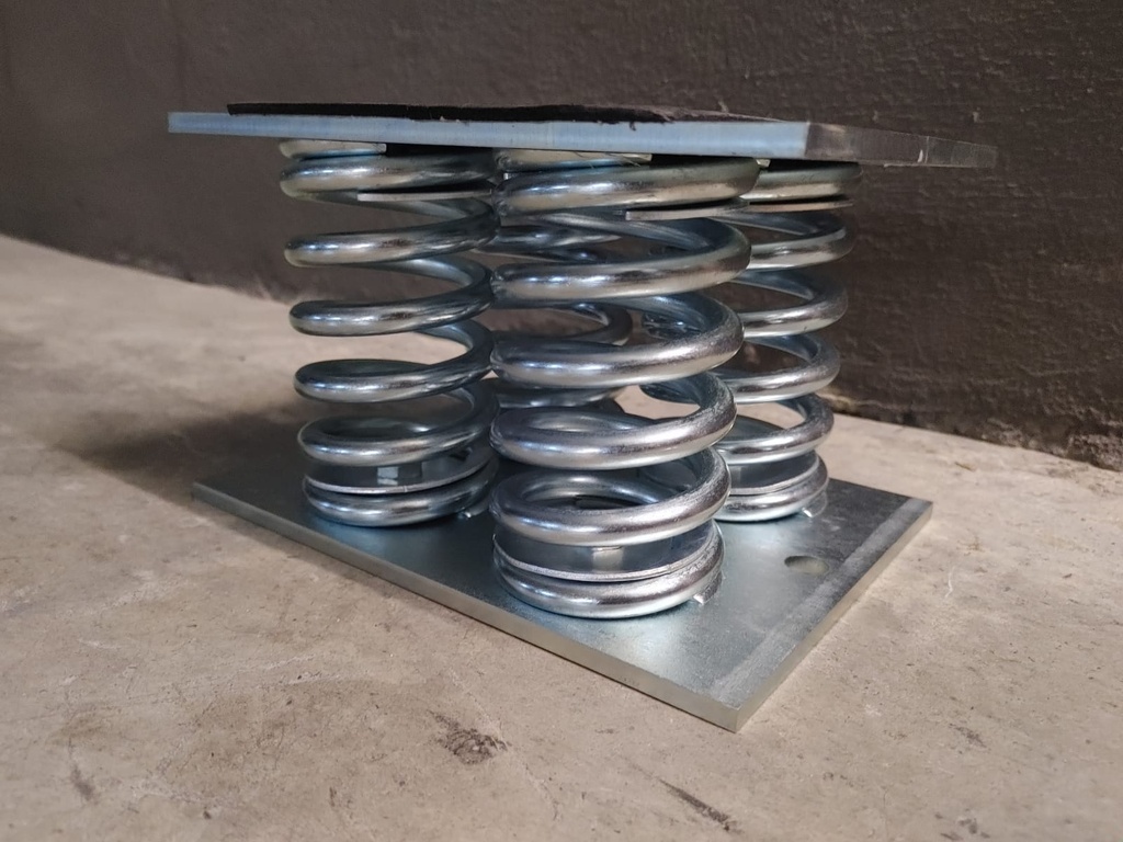 Silentblock antivibrador metálico doble pletina 4muelles-1000