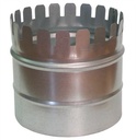 MANGUITO COLLARÍN CON PESTAÑA CHAPA GALVANIZADA 150mm