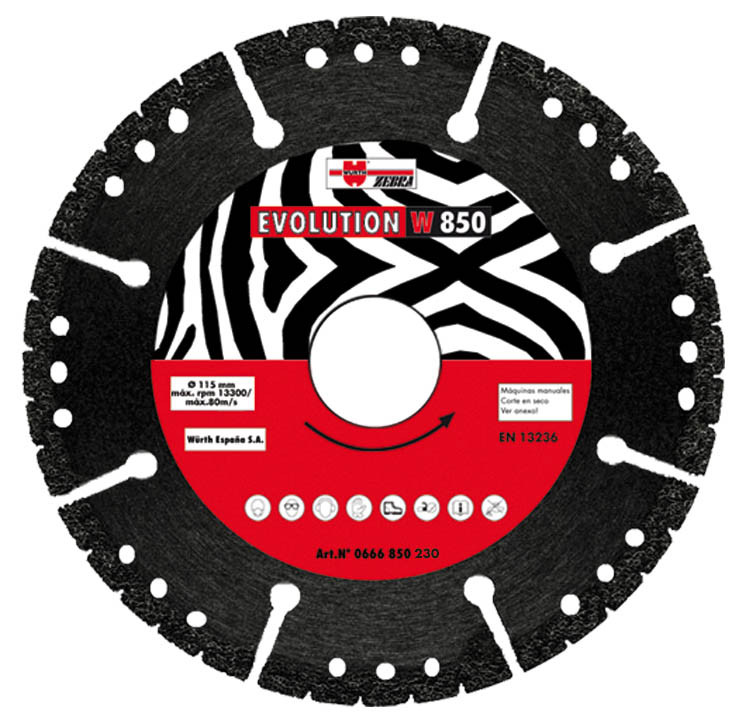 DISCO MULTIUSO EVOLUTION W850 D115MM