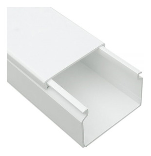 METRO CANALETA Y TAPA BLANCA PVC 40x40  (2metros)