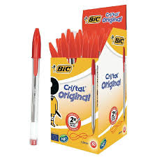 BOLIGRAFO ROJO CRISTAL BIC P/50ud