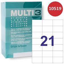 ETIQUETA IMPRESORA MULTI3 210x297 P/100ud