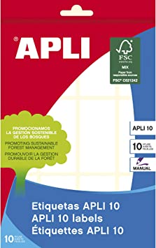 ETIQUETA APLI-10 SOBRE 26X54 E/120UDS