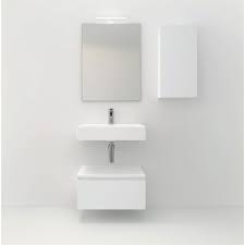 Conjunto mueble ELE 60cm en tono PARDO, lavabo blanco y Espejo