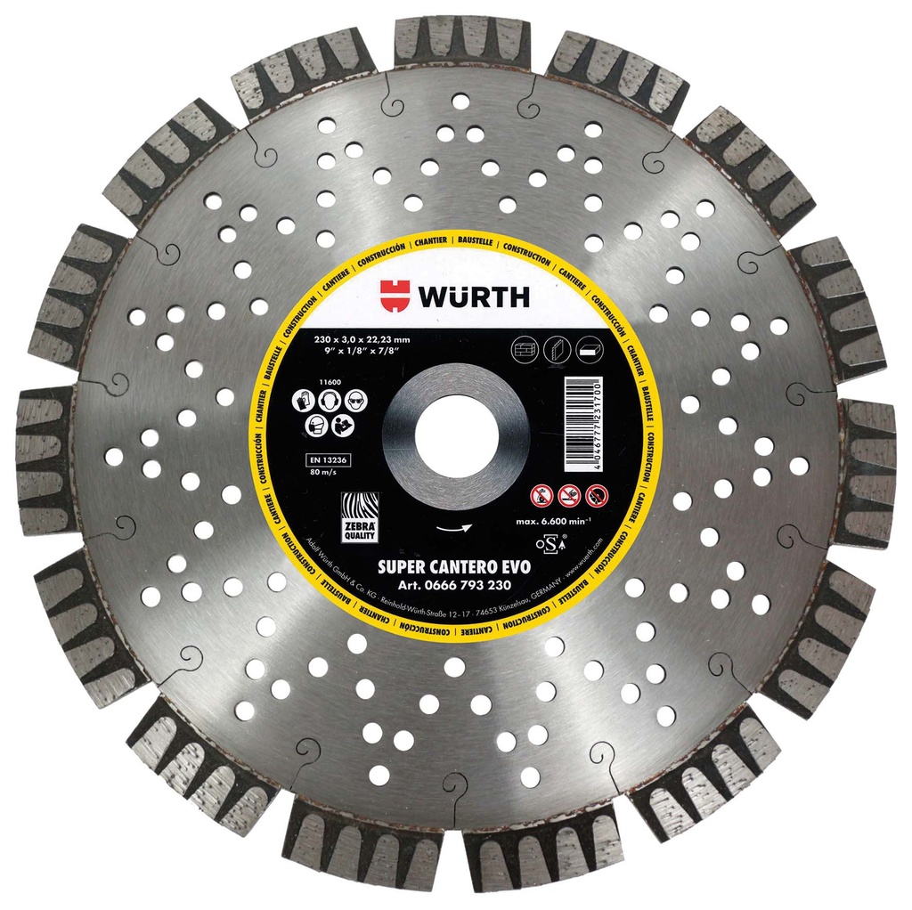 DISCO DE DIAMANTE SÚPER CANTERO EVO 230 MM