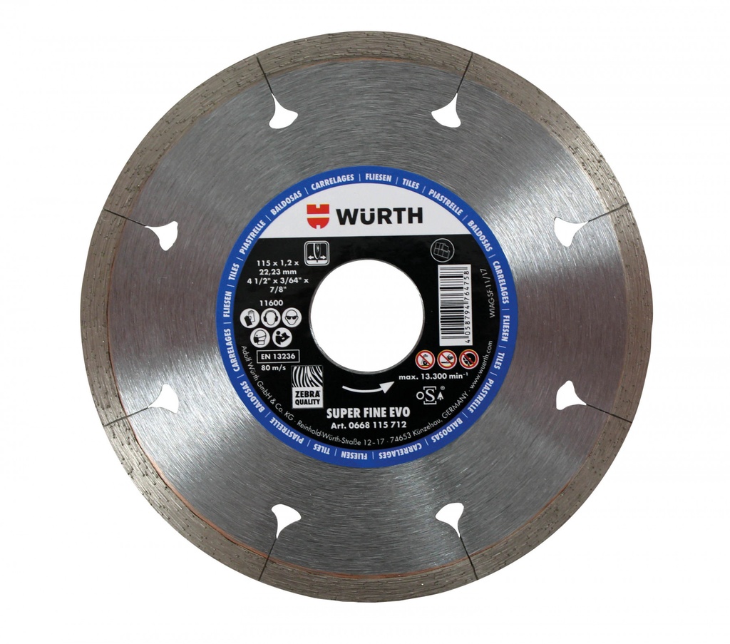 DISCO DE DIAMANTE SUPER FINE EVO 115 MM