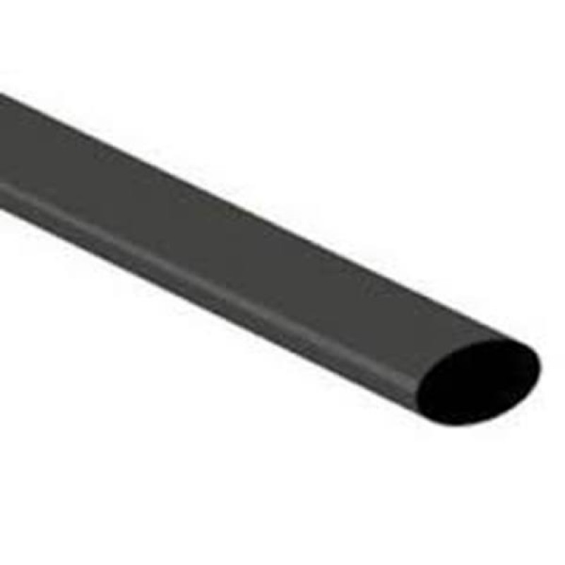METRO TUBO TERMORRETRACTIL 12,7mm NEGRO (TIRA 1mts) 