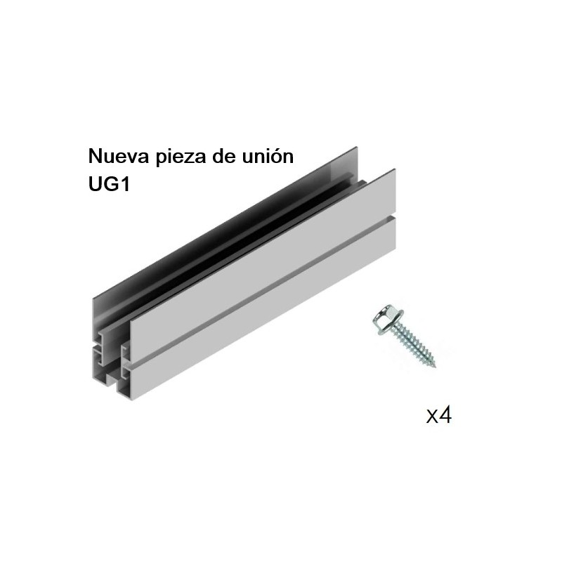 EMPALME UNION para perfiles por presion encaje